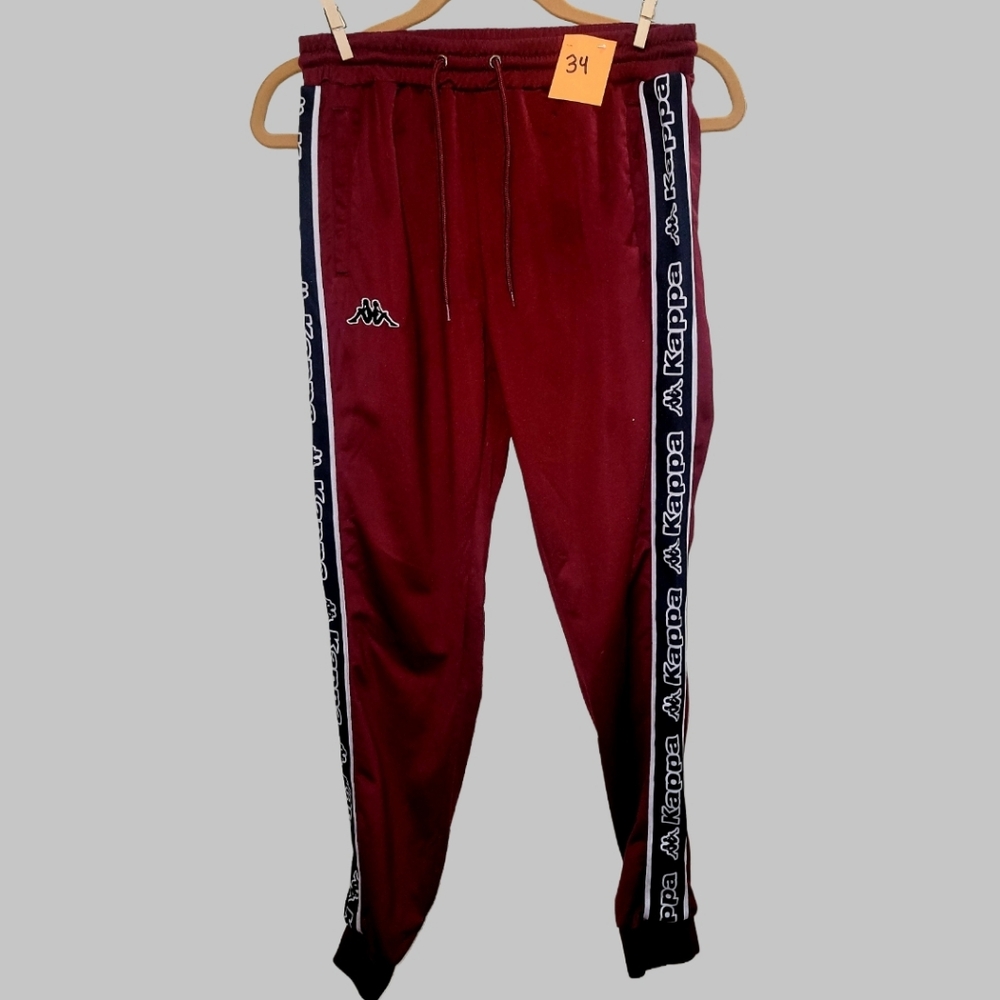 Kappa Men's Burgundy Track Pants